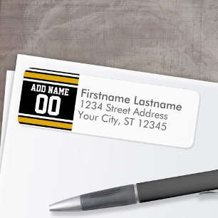 Black Gold Football Jersey Custom Name Number
