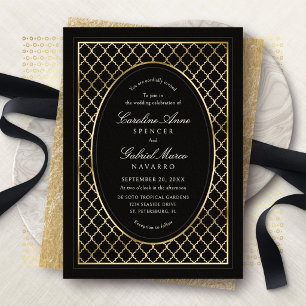 Black Gold Formal Garden Wedding