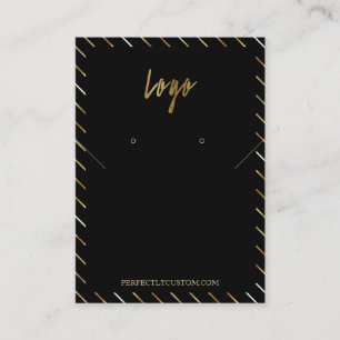 Black Gold Frame necklace earrings  Business Card