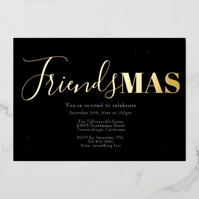 Black Gold Friendsmas Christmas (Front)