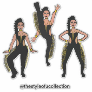 Black Gold Fringe Dancer #2