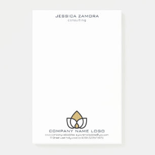 Black & Gold Geometric Logo Post-it Notes