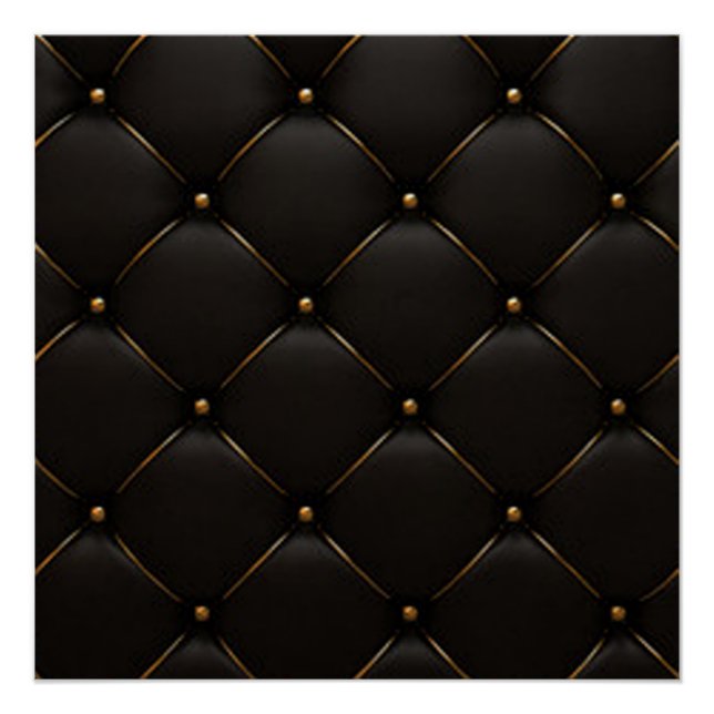Black & Gold Geometric Pattern Poster (Front)