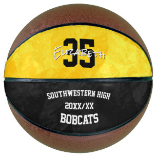 black gold girls team spirit commemorative basketball