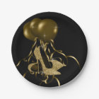 Black Gold Glitter High Heel Shoes Womans Birthday