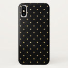 Black Gold Glitter Small Polka Dots Pattern