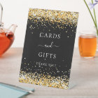 Black gold glitter sparkle cards gift