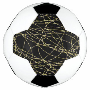 Black Gold Glitzy Abstract Football
