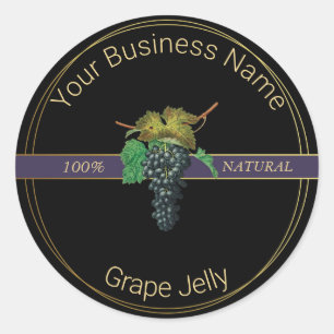 Black & Gold Grape Jelly Product Label