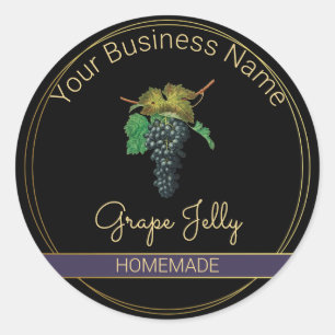 Black & Gold Grape Jelly Product Label