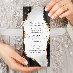 Black, Gold & Grey Mist Agate Menu