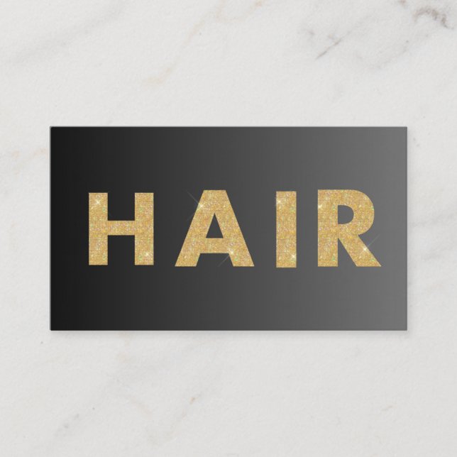 Black&Gold hairstylist professional & QR code, Business Card (Front)