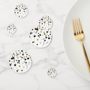 Black Gold Happy New Year Confetti