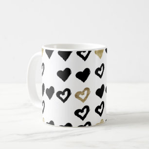Black & Gold Heart Mug