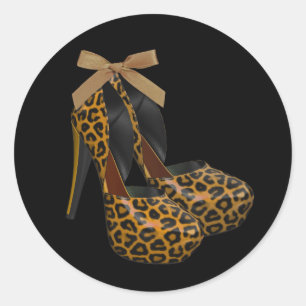 Black Gold High Heel Shoe Stickers
