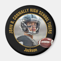 Black Gold High School Football Player Photo