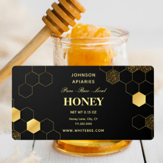 Black Gold Honey Minimalist label