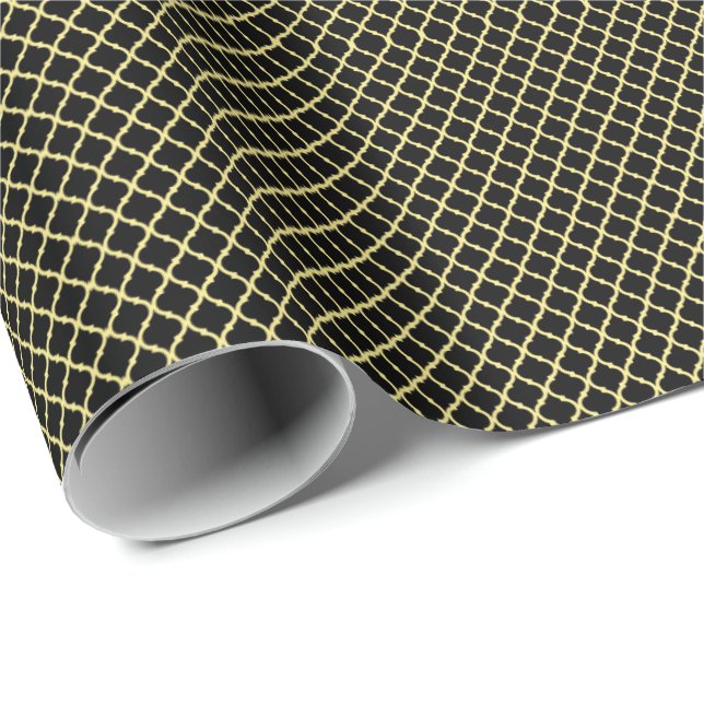 Black Gold Honeycomb Wrapping Paper (Roll Corner)