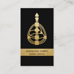 Black Gold Human Design Body Graph Business Card