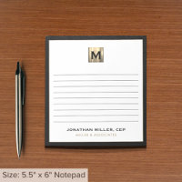 Black Gold Initial Logo Lined