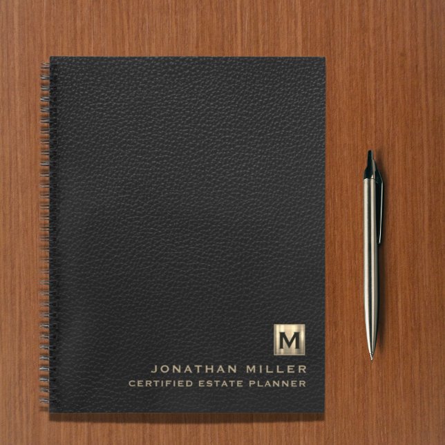 Black Gold Initial Logo Notebook (Creator Uploaded)