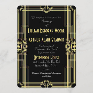 Black & Gold Invitations