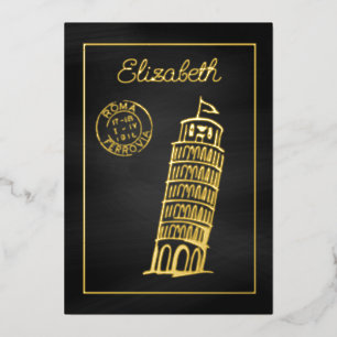 Black & Gold Italian Wine Bridal Shower Chalkboard