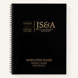 Black Gold Justice Columns Law Firm Notebook