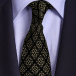 Black & Gold Justice Scales Attorney Tie<br><div class="desc">At first glance, this ornate design appears to be an elaborate geometric pattern, however upon closer inspection you'll see it is comprised of the scales of justice, creating an attractive pattern ideal for an attorney, lawyer, legal professional, or law student who is celebrating graduation or passing the bar exam. Be...</div>