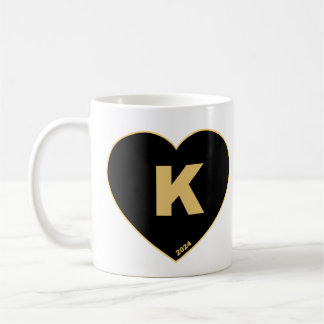 Black & Gold K-Heart Mug