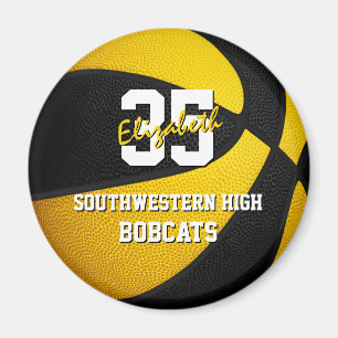 black gold kids basketball team colours magnet