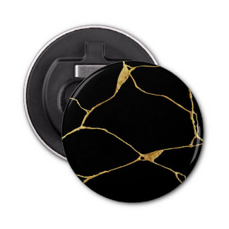 Black Gold Kintsugi Ancient Kintsukuroi Bottle Opener