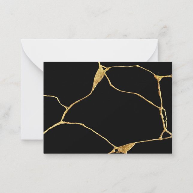 Black Gold Kintsugi Ancient Kintsukuroi Card (Front)