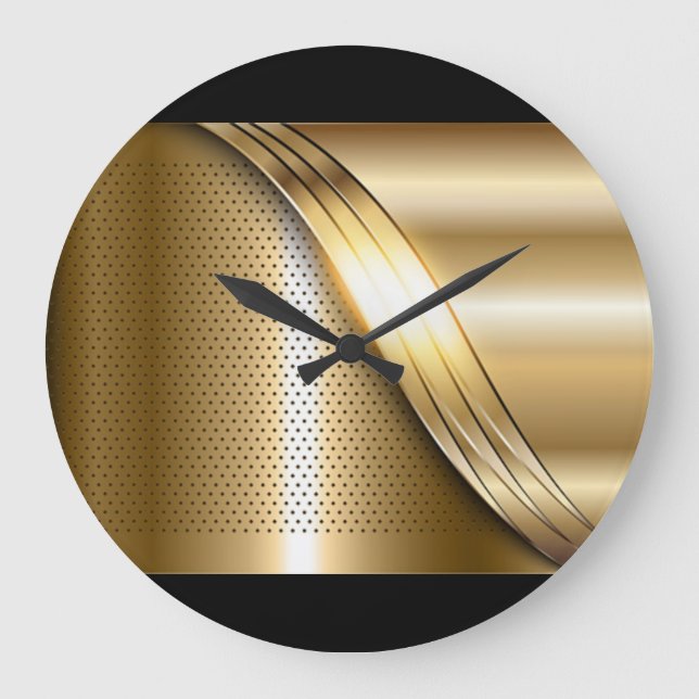 Black & Gold  large clock (Front)