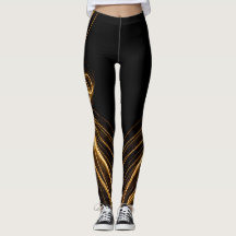 Black & Gold Leggings "Golden Elegance"