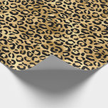 Black Gold Leopard Cheetah Animal Print Wrapping Paper<br><div class="desc">Monogrammed Black and gold leopard print,  animal print,  cheetah print wrapping paper.</div>