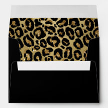 Black Gold Leopard Print Animal Print Party