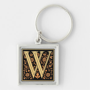 Black & Gold Letter ‘W’ - Keychain