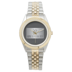Black, Gold-like Silver- like Watch