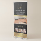 Black & Gold Logo Photo Collage Spa Salon Services