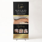 Black & Gold Logo Photo Collage Spa Salon Services