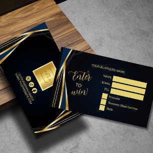 Black gold Logo Raffle Enter to Win Ticket
