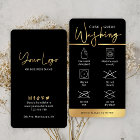 Black & Gold Logo Washing Care Instructions