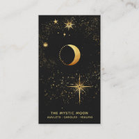 *~* Black Gold Lunar Stars Mystic Moon Luna