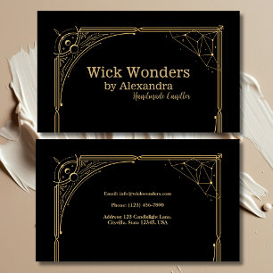 Black Gold Magical Apothecary Candle Business Card
