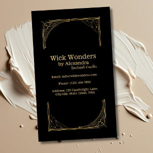 Black Gold Magical Apothecary Candle Business Card