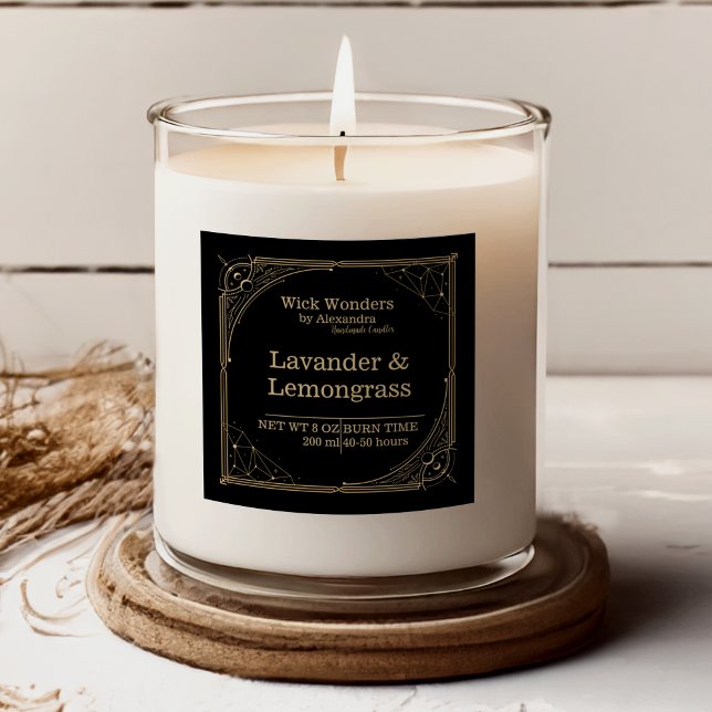 Black Gold Magical Apothecary Candle Label (Creator Uploaded)