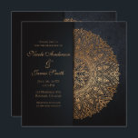 Black & Gold Mandala Elegant Wedding Marriage Invitation<br><div class="desc">Black & Gold Mandala Elegant Wedding Marriage Invitation. Customise however you want.
Designed by Visnezh</div>
