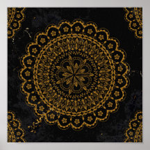 Black gold mandala