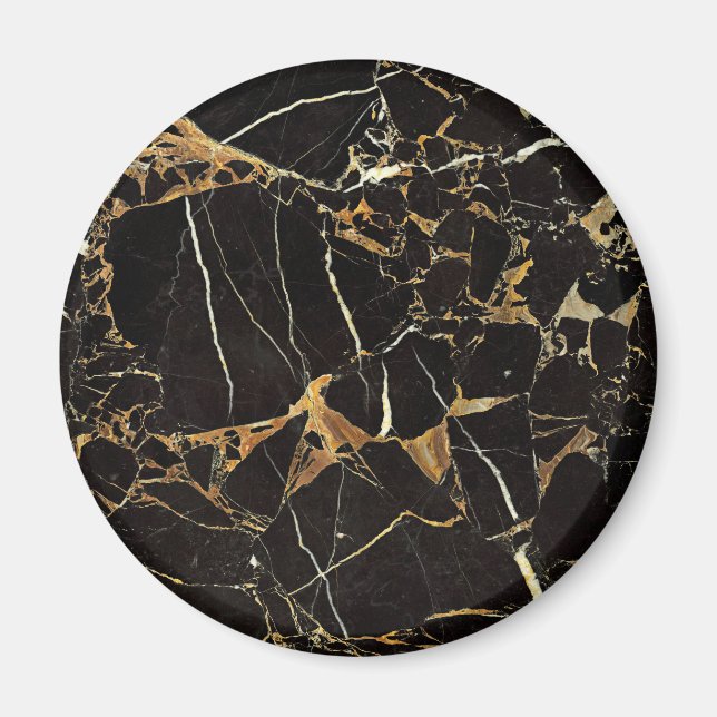 Black Gold Marble - ADD Text if desired Magnet (Front)